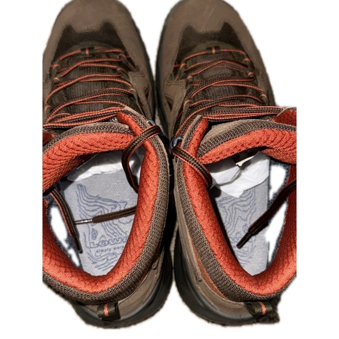 Lowa Zephyr Mid Hiking Boots Nubuck Trail Outdoor Brown Orange | Men's Us 9 — image 6 of 8